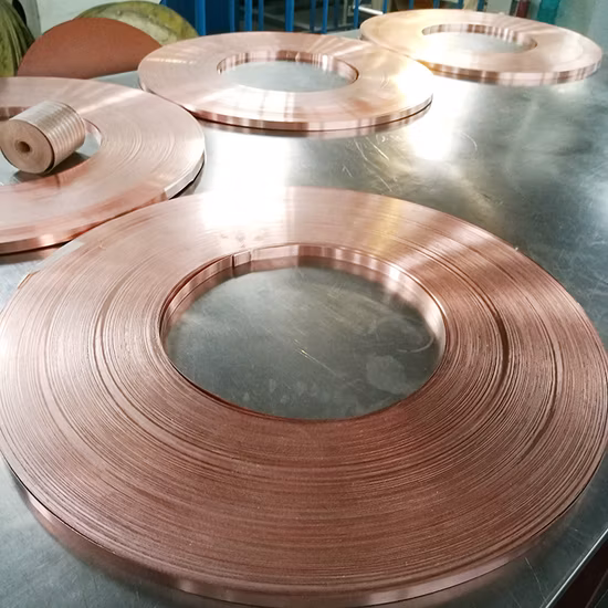 Tira de cobre conductora de alta calidad, tira de lámina de cobre de puesta a tierra pura al 99,99%, tira de cobre